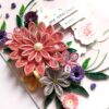 PXL_20241118_094837444 Sparkling Pinks Quilled Flowers Card