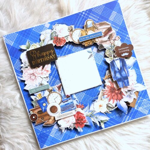 Sparkling Big Male Scrapbook Greeting card