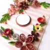Red Quilled Flowers Corner Greeting Card