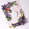 PXL_20241123_093841260 Purple Quilled Flowers Corner Greeting Card