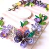 PXL_20241123_093912992 Purple Quilled Flowers Corner Greeting Card