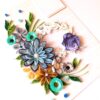 PXL_20241123_094059211 Sparkling Blues Quilled Flowers Card