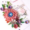 Sparkling Pinks Quilled Flowers Card