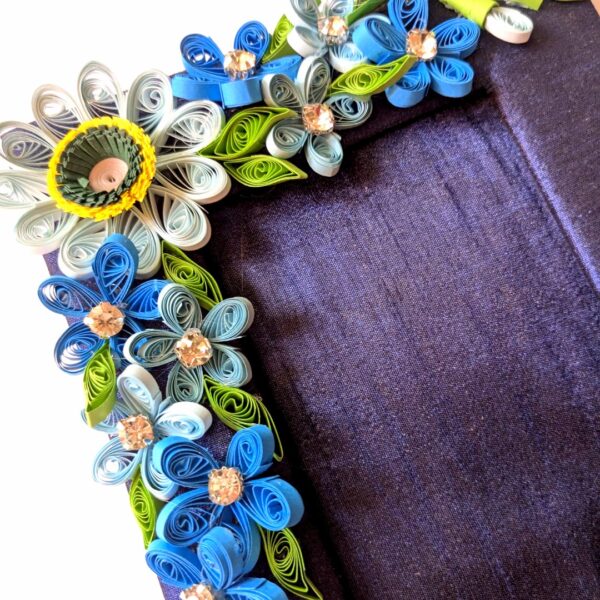 Sparkling Blue Quilled Photo Frame