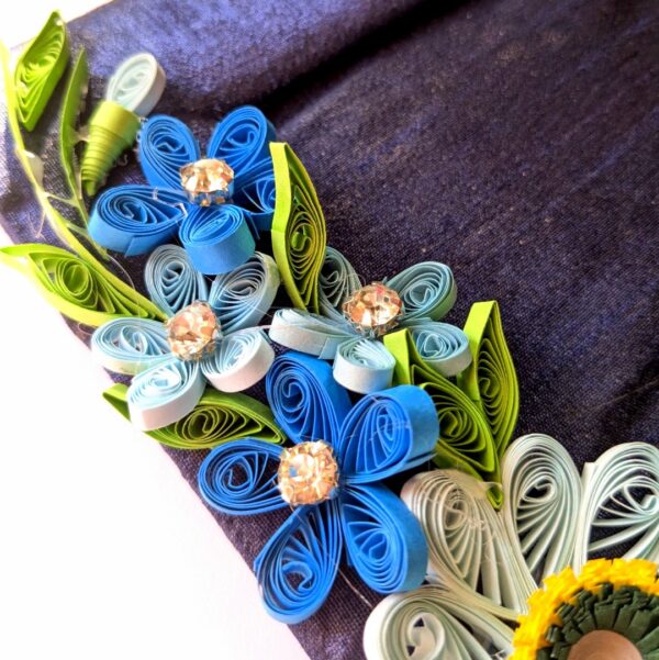 Sparkling Blue Quilled Photo Frame