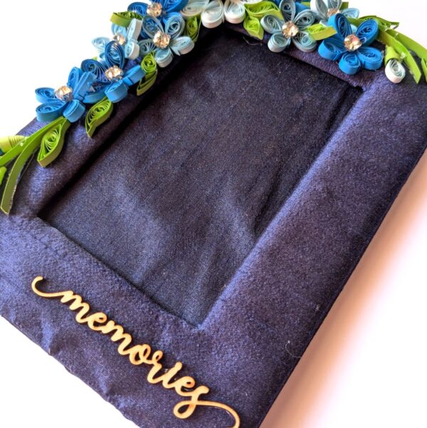 Sparkling Blue Quilled Photo Frame
