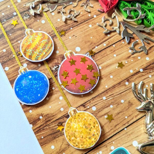 Quilled Flower Reindeer New Year Greeting Card image