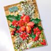 Poinsettias Handmade Christmas New Year Card image