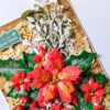 Poinsettias Handmade Christmas New Year Card image