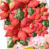 Poinsettia Handmade New Year Christmas card image