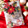 Quilled Poinsettia Seasons Greeting Card image