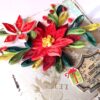 Quilled Poinsettia Seasons Greeting Card image