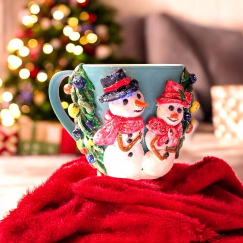 Snowman with Christmas Tree Mug