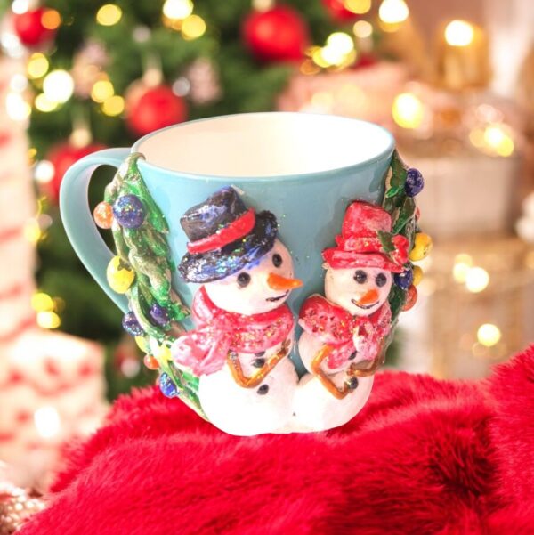 Snowman with Christmas Tree Mug