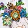 Quilled Flowers In Envelope Greeting Card