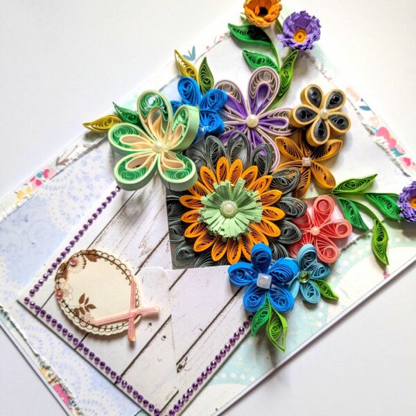 Quilled Flowers In Envelope Greeting Card