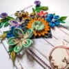 Quilled Flowers In Envelope Greeting Card
