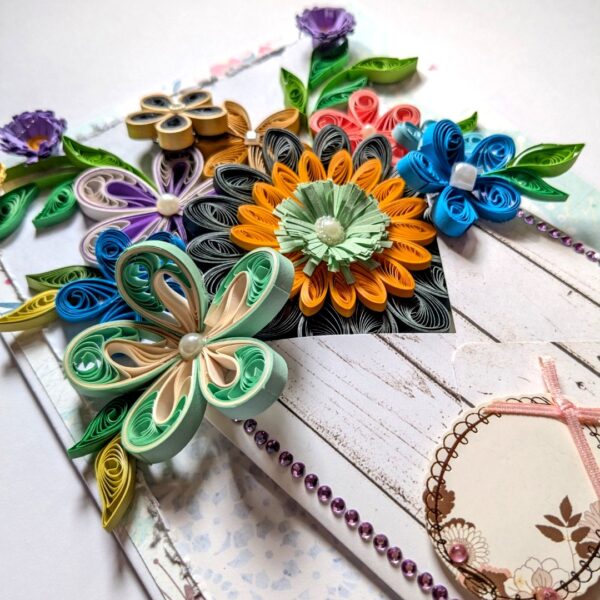 Quilled Flowers In Envelope Greeting Card