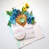 PXL_20250105_074516750 Blue Quilled Flowers In Envelope Greeting Card