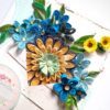 PXL_20250105_074520386 Blue Quilled Flowers In Envelope Greeting Card