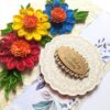 Sparkling Quilled Flowers Birthday Greeting Card -D7 image