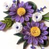 Sparkling Purple Themed Quilled Flowers Birthday Card image Sparkling Purple Themed Quilled Flowers Birthday Card image