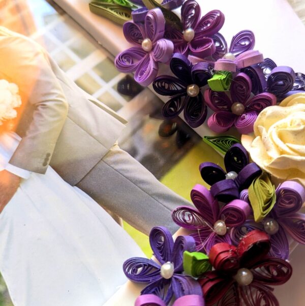 Purple Themed Quilled Photo Frame Purple Themed Quilled Photo Frame