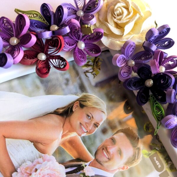 Purple Themed Quilled Photo Frame Purple Themed Quilled Photo Frame