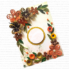 PXL_20250223_053934777-Photoroom Orange Quilled Flowers Corner Greeting Card