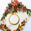 PXL_20250223_054008519 Orange Quilled Flowers Corner Greeting Card
