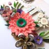 Sparkling Pinks Quilled Flowers Card