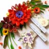 PXL_20250223_054144411 Sparkling Orange Quilled Flowers Card