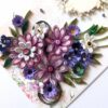 Purple Themed Quilled Flowers Greeting Card image Purple Themed Quilled Flowers Greeting Card image