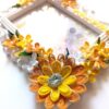 PXL_20250223_055649772 Yellow Quilled Flowers Photo Frame - 4x6 inch photo