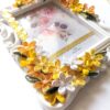 PXL_20250223_055700047 Yellow Quilled Flowers Photo Frame - 4x6 inch photo