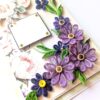 Purple Themed Quilled Flowers Greeting Card image