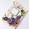 Purple Themed Quilled Flowers Greeting Card image