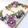 PXL_20250323_095551957 Purple Quilled Flowers Corner Greeting Card