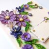 PXL_20250323_095621767 Purple Quilled Flowers Corner Greeting Card