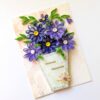 Purple Themed Quilled Flowers Greeting Card image