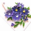 Purple Themed Quilled Flowers Greeting Card image