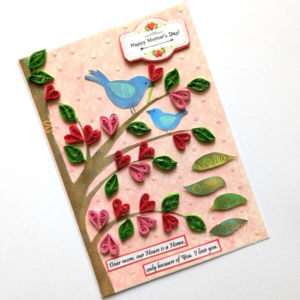 Sparkling Tree Quilled Mothers Day Greeting Card image