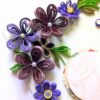 PXL_20250503_102610420 Purple Quilled Flowers Corner Greeting Card