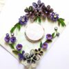 PXL_20250503_102628310 Purple Quilled Flowers Corner Greeting Card