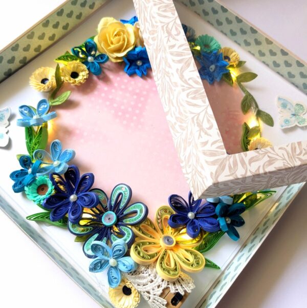 PXL_20250517_074657207 Blues Quilled Greeting card with Light and Box