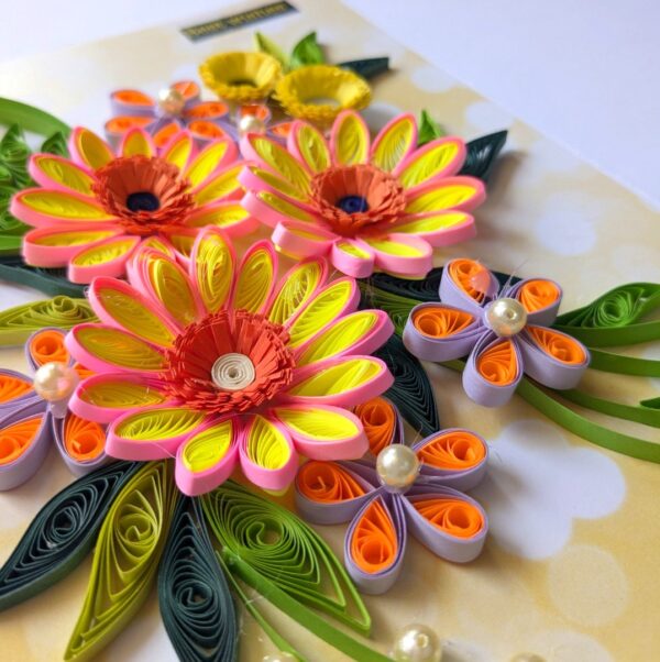 PXL_20250818_094530758 Beautiful Yellow And Pink Flowers Greeting Card