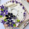 PXL_20250923_12390406BHJ Quilled Purple Flowers In Box Greeting Card