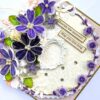 PXL_20250923_123940532 Quilled Purple Flowers In Box Greeting Card