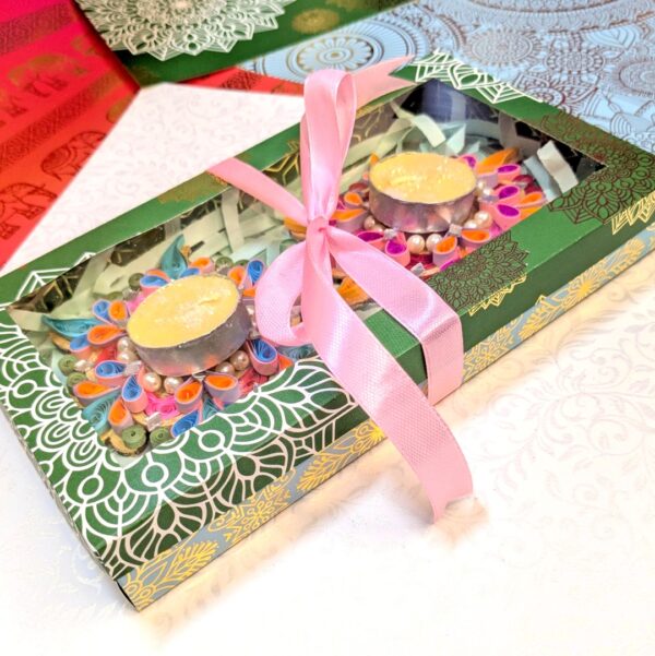 Quilled Tealight Candle Holders - Set of 2