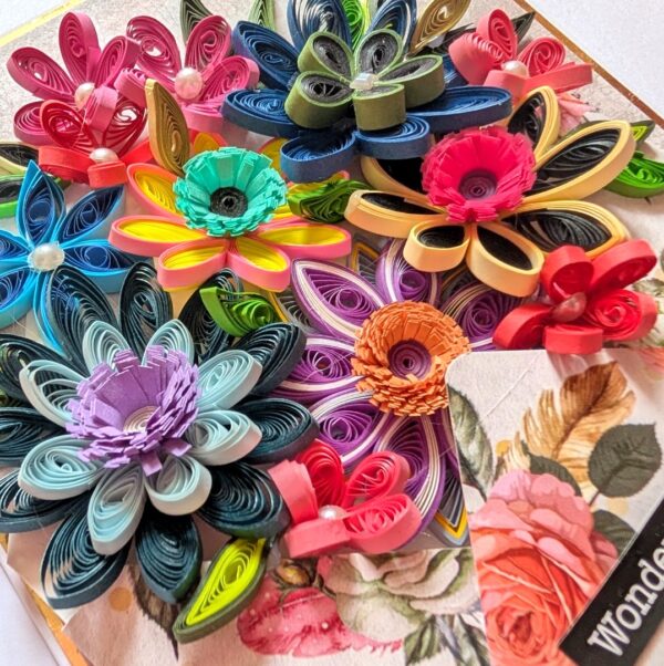 PXL_20251115_070923734 Quilled Flowers In Envelope Greeting Card